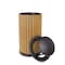 Alpine Industries 32 Gallon Cedar All-Weather Slatted Wood Style Panel Steel Commercial Outdoor Trash Can Receptacle ALP4400-01-CD-RB - alternate 3